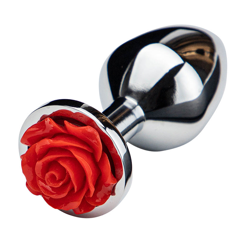 Rose Flower Metal Butt Plug