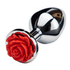 Rose Flower Metal Butt Plug